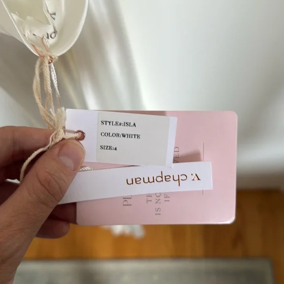 V. Chapman Isla Slinky Draped Backless Maxi Dress Size 4 NWT Crisp White - Picture 7 of 7